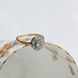 Anillo Vintage Floral con Diamantes