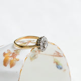 Anillo Vintage Floral con Diamantes