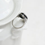 Vintage onyx and diamond ring