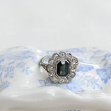 Art deco sapphire rosette