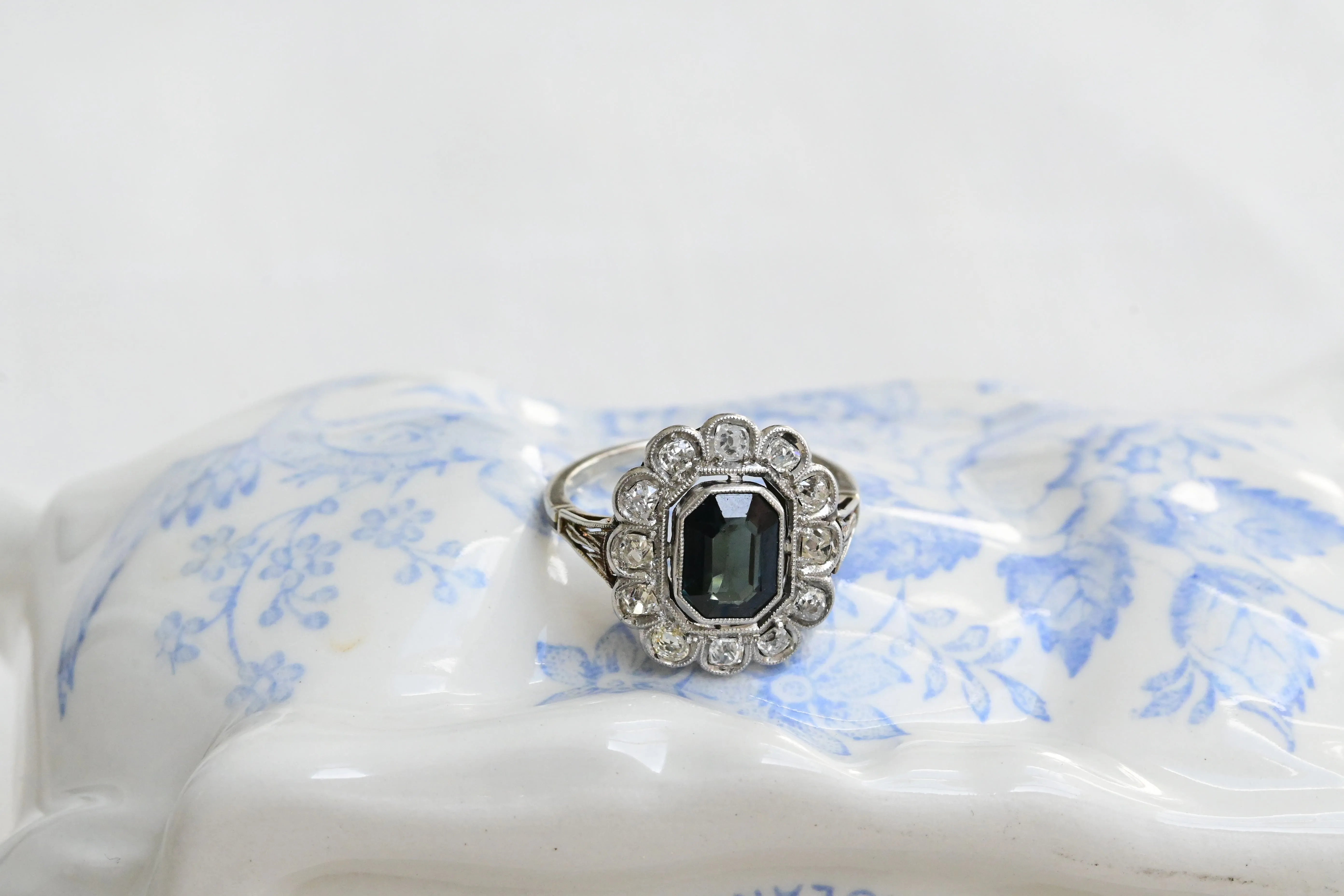 Art deco sapphire rosette