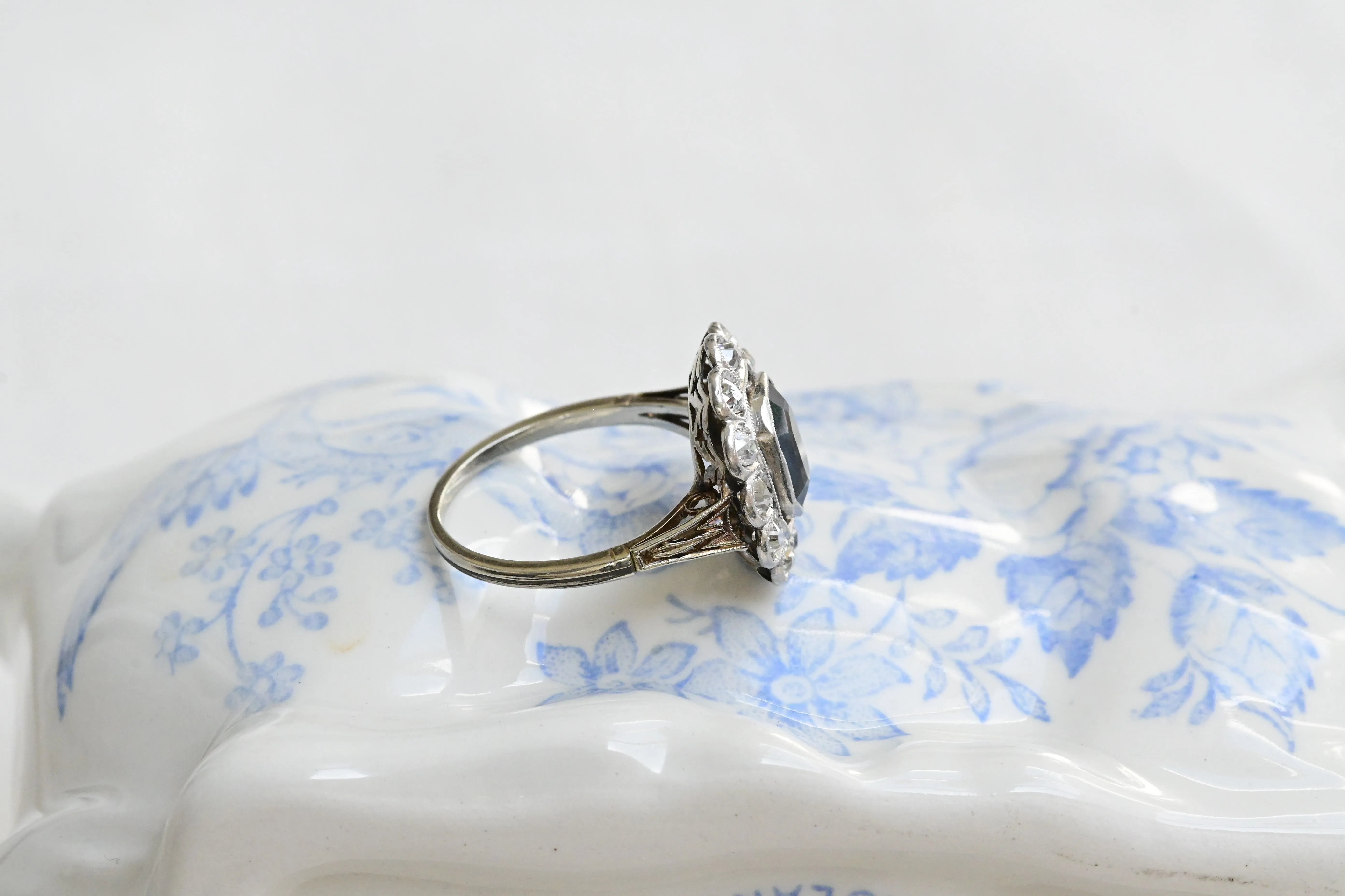 Art deco sapphire rosette