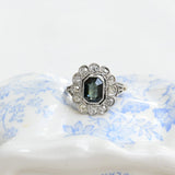 Art deco sapphire rosette