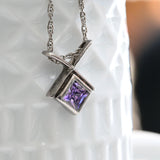 Vintage Silver Amethyst Necklace