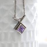 Vintage Silver Amethyst Necklace