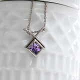Vintage Silver Amethyst Necklace