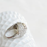 Vintage Citrine and Diamond Cocktail Ring