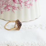 Vintage Garnet Rosette Ring