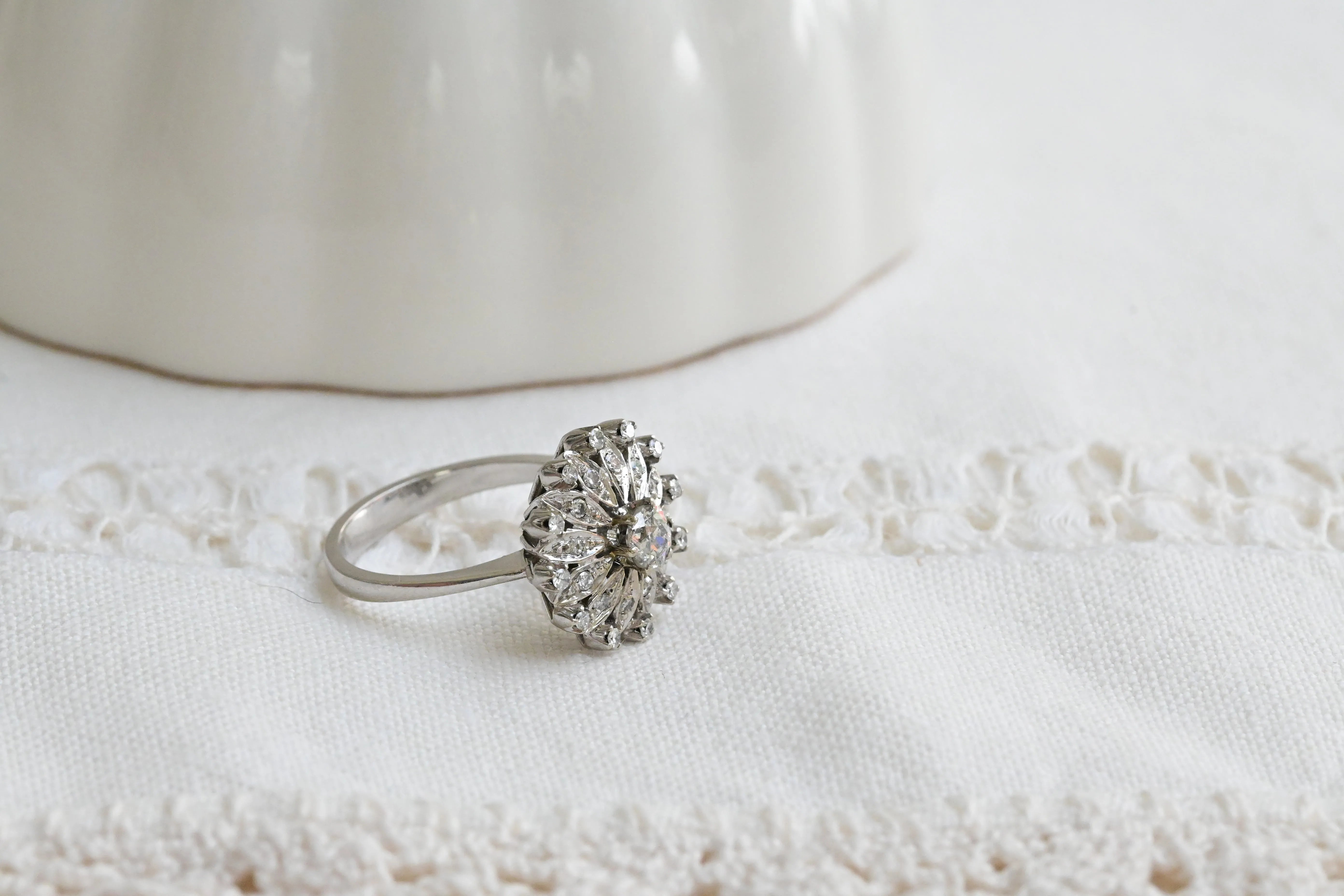 Vintage Diamond Cluster Ring