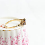 Vintage triplet garnet ring