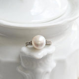 Bague Art déco perles et diamants