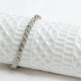 Bracelet tressé vintage avec diamants