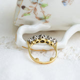 Anillo Vintage de Cinco Diamantes