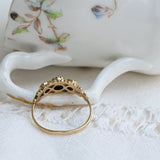 Vintage Triplet Ring with Garnets