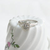 Vintage diamond flower ring