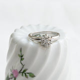 Vintage diamond flower ring