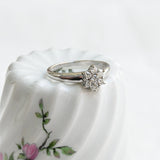Vintage diamond flower ring
