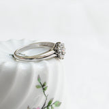 Vintage diamond flower ring
