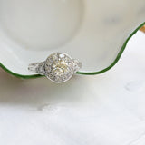 Bague cible ancienne en diamant