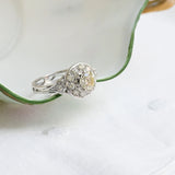 Bague cible ancienne en diamant