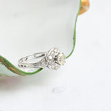 Bague cible ancienne en diamant