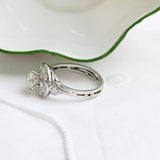 Bague cible ancienne en diamant