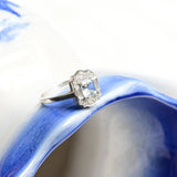 Vintage aquamarine art deco style ring