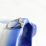 Vintage aquamarine art deco style ring