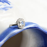 Vintage aquamarine art deco style ring