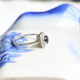 Vintage 40s Sapphire and Diamond Ring