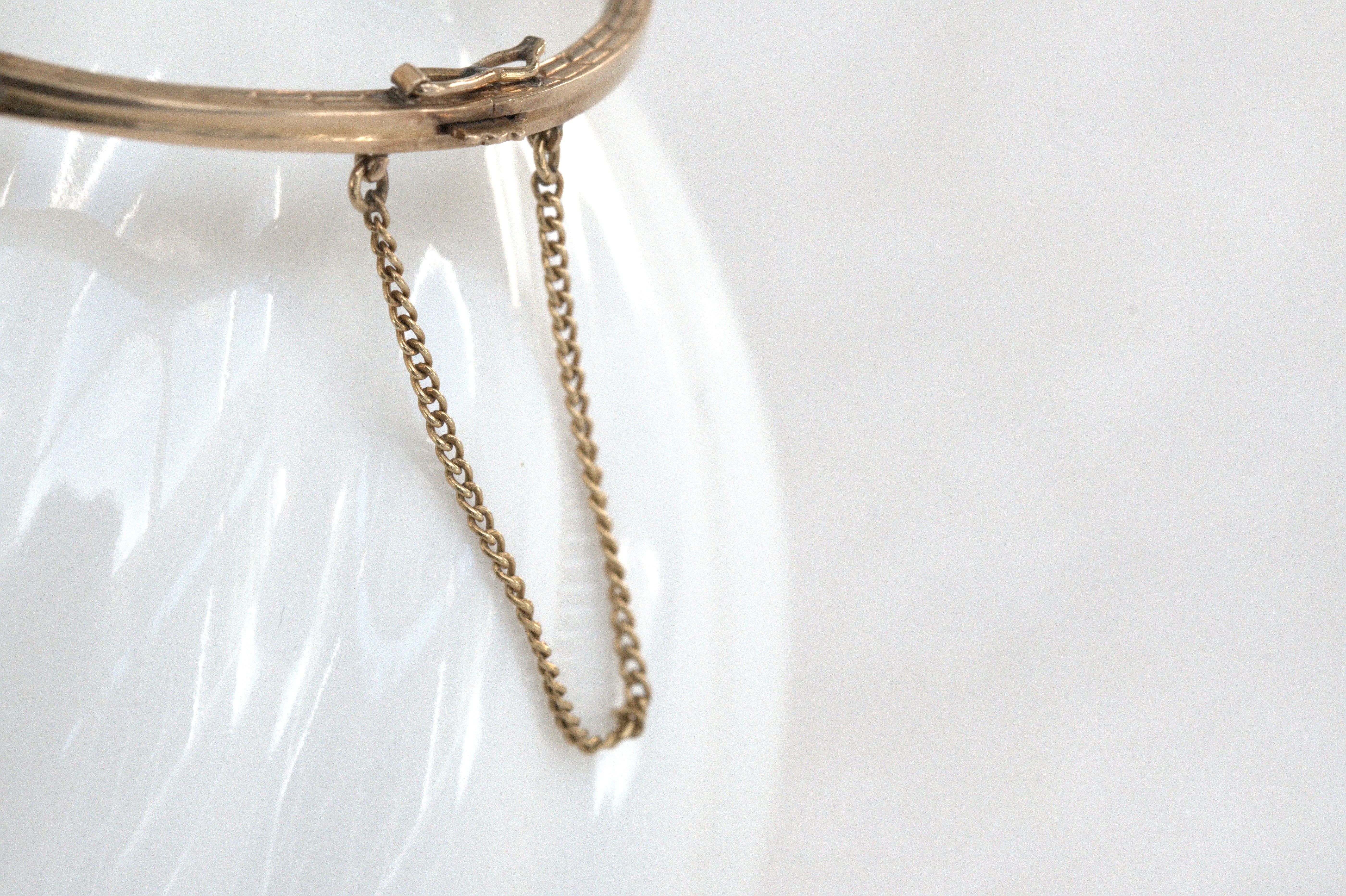 Vintage diamond and pearl bracelet