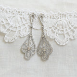 Vintage drop diamond earrings
