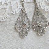 Vintage drop diamond earrings