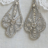 Vintage drop diamond earrings