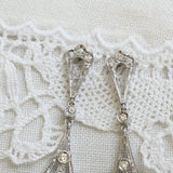 Vintage drop diamond earrings