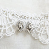 Vintage marquise shapped diamond earrings