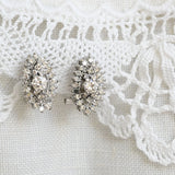 Vintage marquise shapped diamond earrings