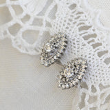 Vintage marquise shapped diamond earrings