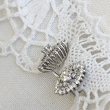 Vintage marquise shapped diamond earrings