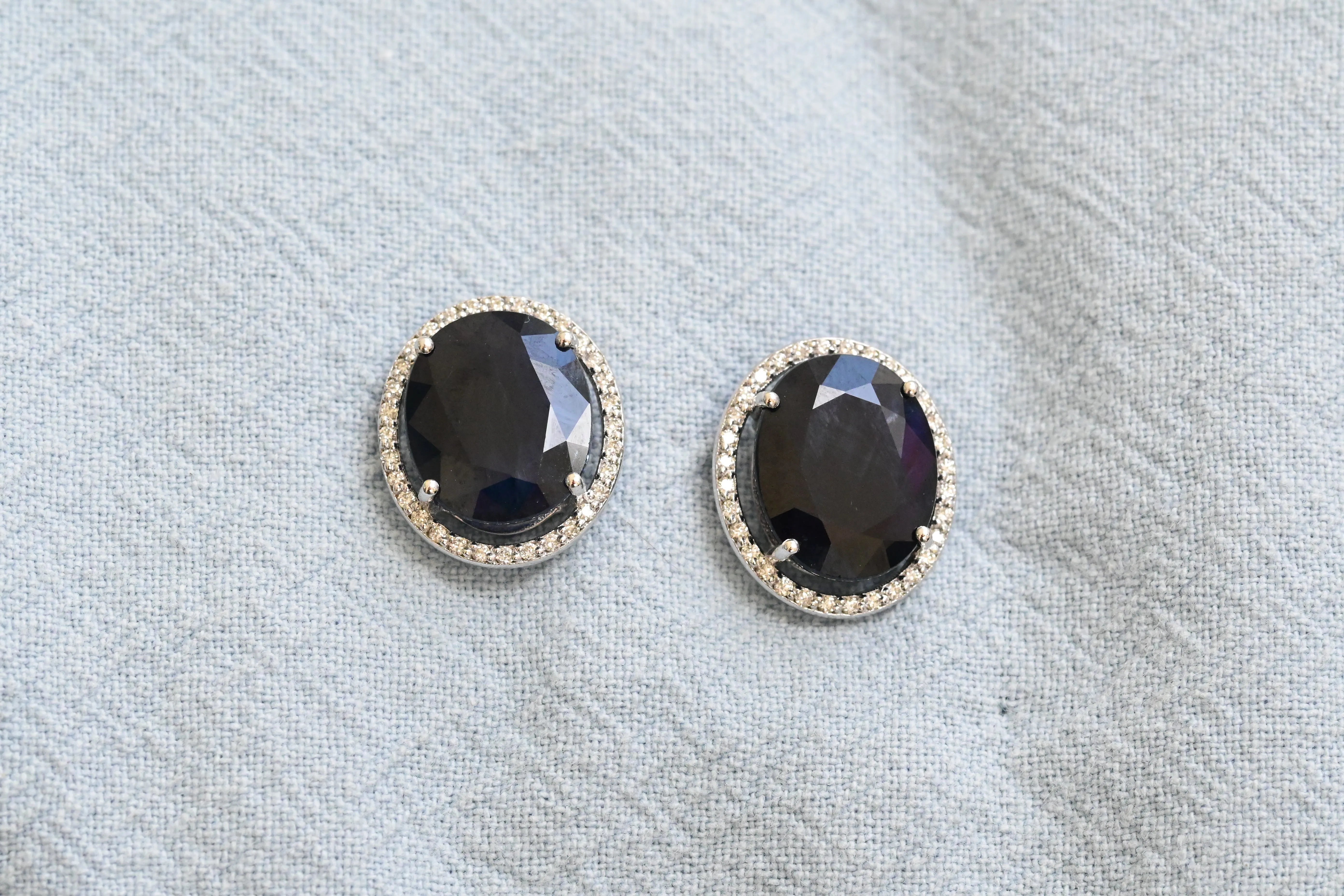 Sapphire and diamond earrings