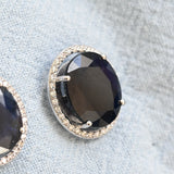 Sapphire and diamond earrings