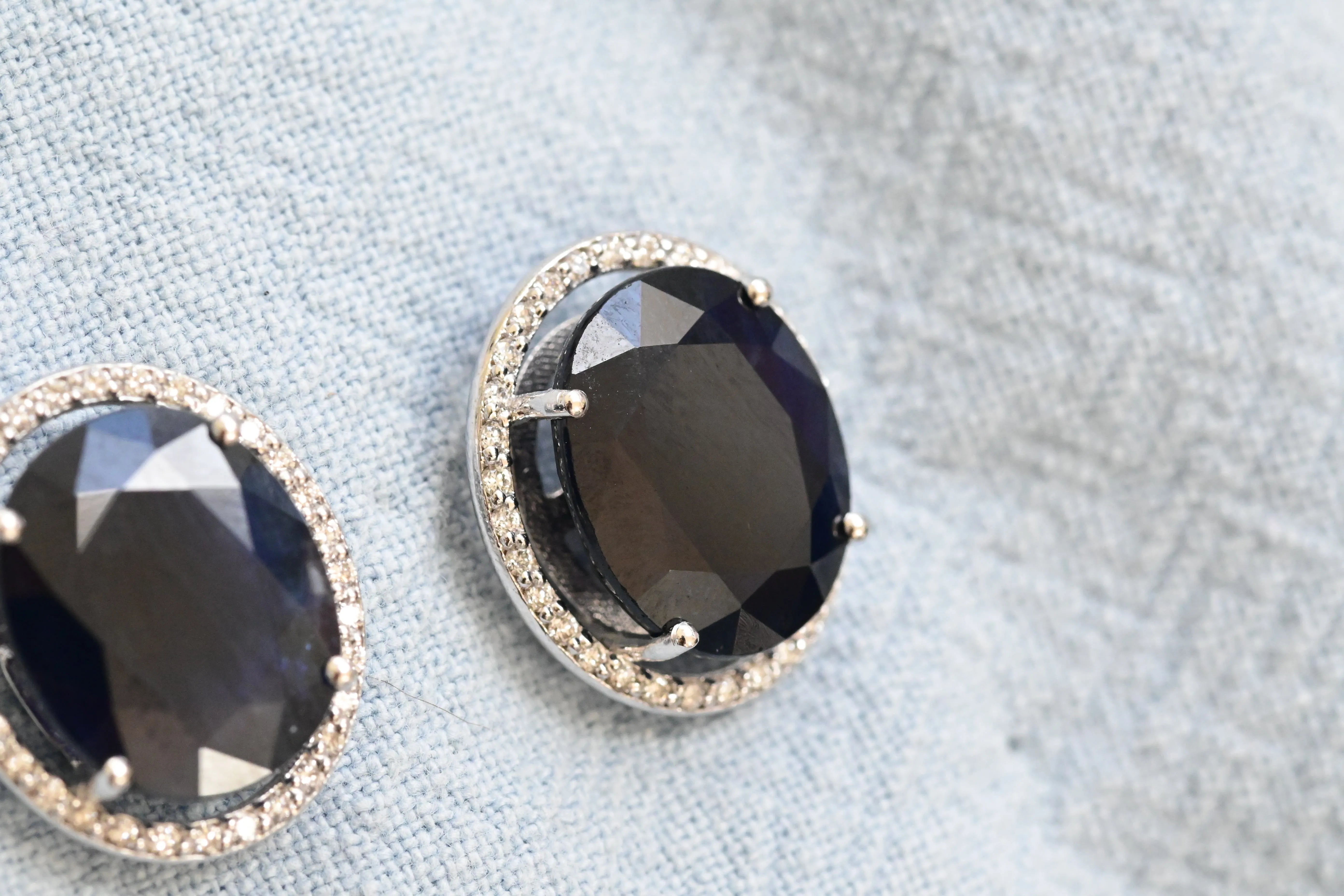 Sapphire and diamond earrings