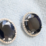 Sapphire and diamond earrings