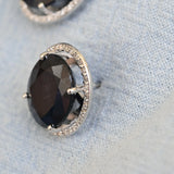 Sapphire and diamond earrings