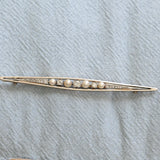 Diamond and pearl classic brooch