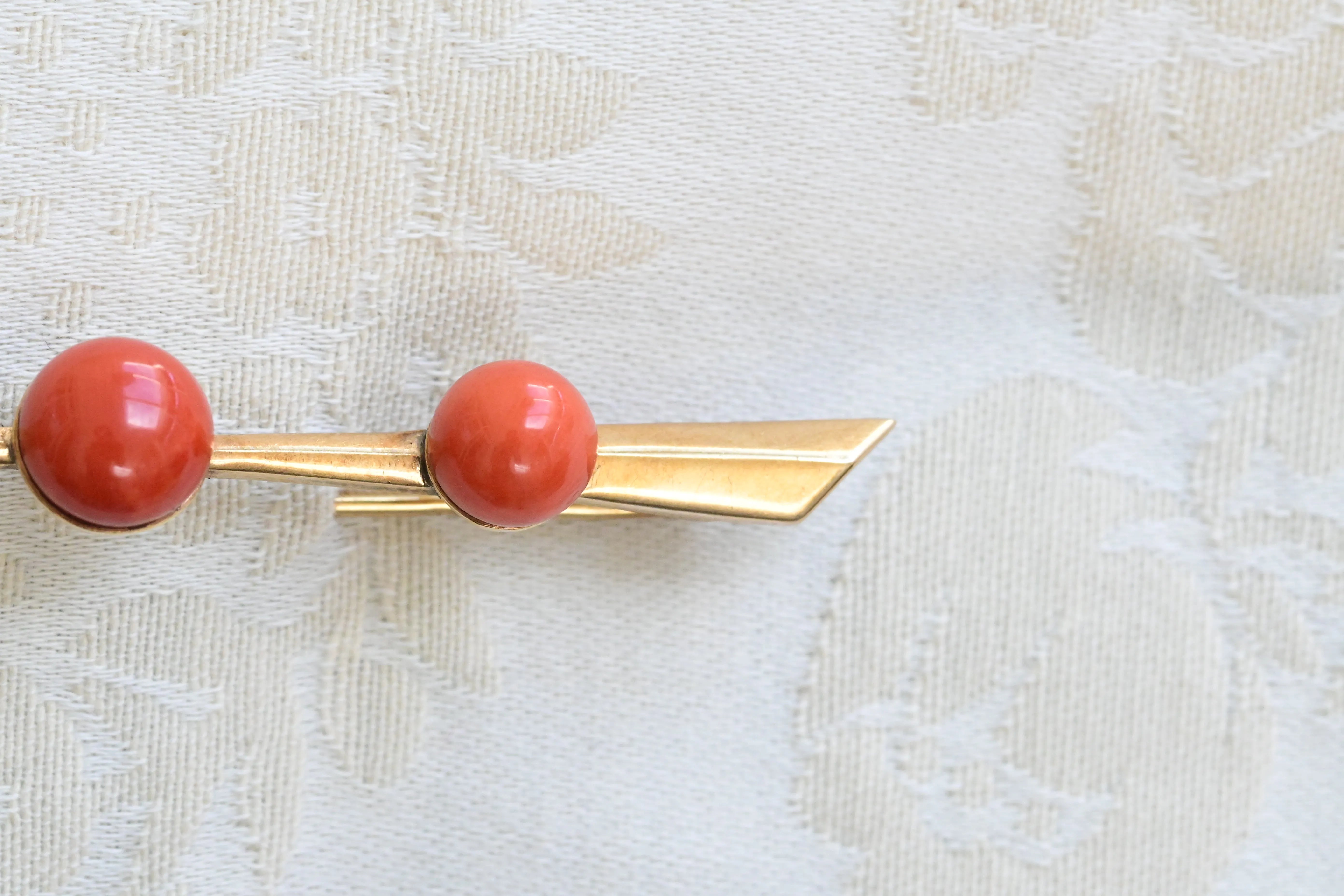 Vintage coral brooch
