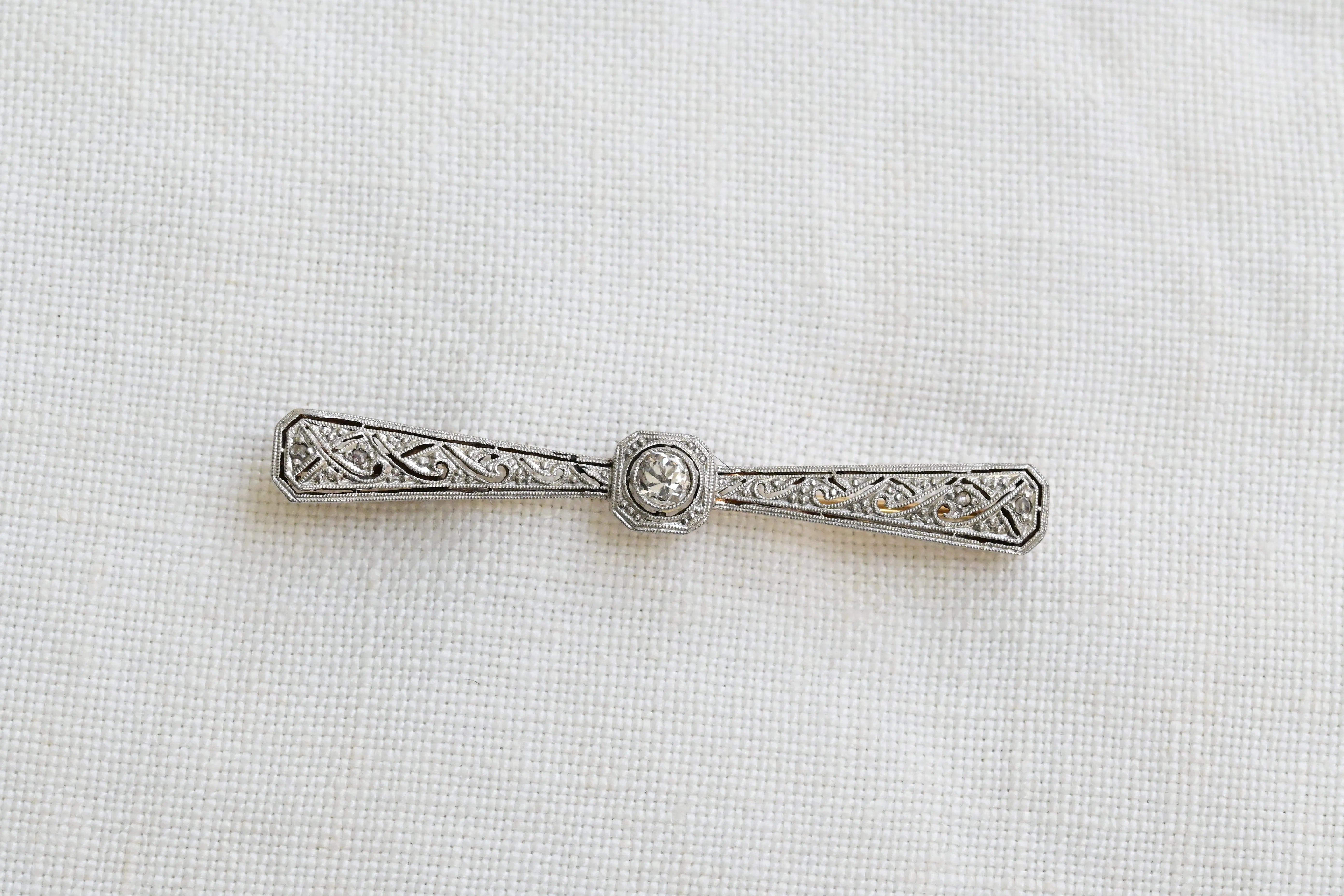 Vintage diamond brooch