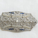 Art deco geometricc brooch