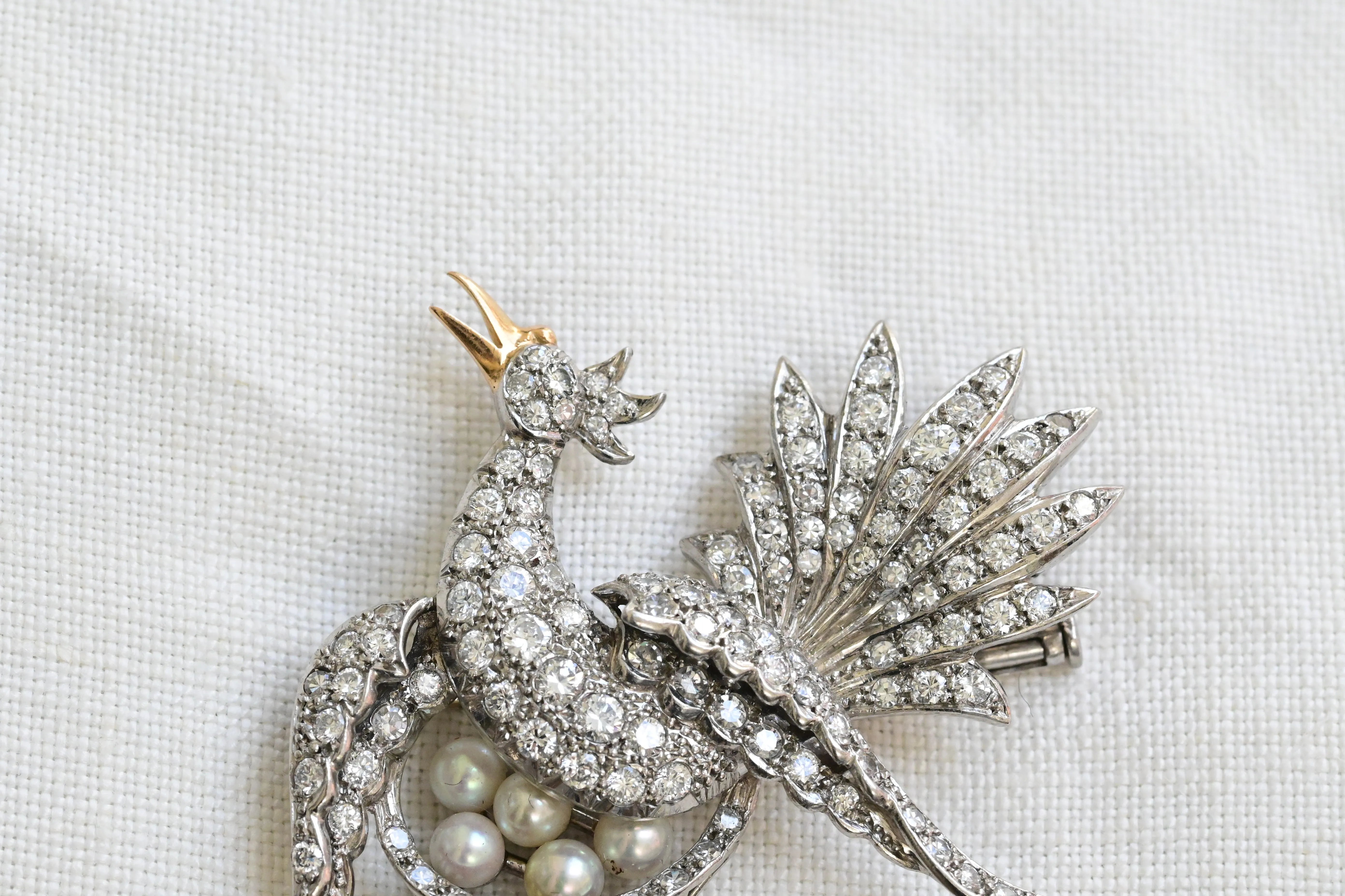 Vintage bird brooch