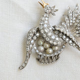 Vintage bird brooch